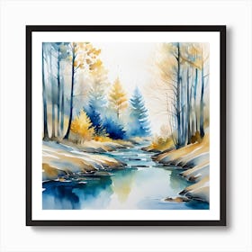 tranquility stream Art Print