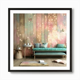 Snowflakes On The Wall Art Print