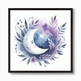 Purple moon 4 Art Print