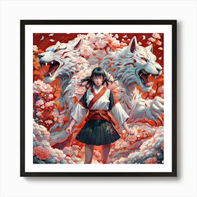 wolfs Asian Muse Art Print