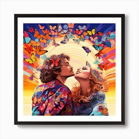 Butterfly Kiss 1 Art Print