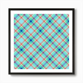 Plaid Fabric 179 Art Print