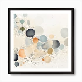 Watercolor Abstract Dots 2 Art Print