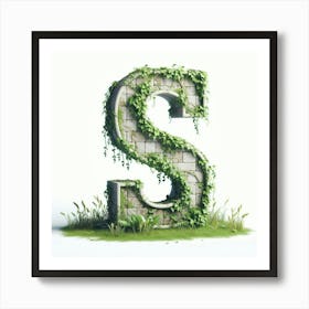 Funny Alpabet - S (Stone) Art Print