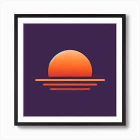 "Retro Sunset: Synthwave Aesthetic"  Capture the essence of the '80s with "Retro Sunset," a digital art piece that brings the synthwave aesthetic into your home. Its neon glow and bold simplicity make it a striking addition to any space celebrating retro culture and design. This vibrant artwork offers a stylish nod to nostalgia, perfect for creating a focal point in a modern or retro-themed decor. Elevate your environment with this iconic sunset and ride the wave of throwback elegance. Art Print