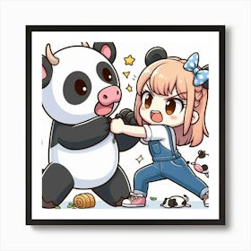 Cute Panda Art Print