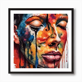 Abstract Of A Woman'S Face 1 Art Print