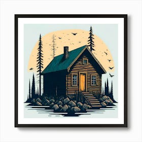 Cabin In The Woods 6 Art Print