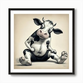 Funny Cow Art Print