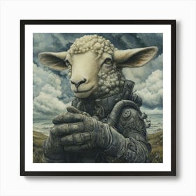 Sheep In Space Art Print