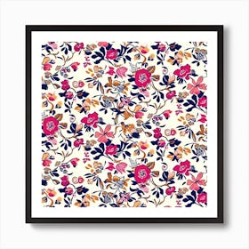 Bloom Burst London Fabrics Floral Pattern 5 Art Print