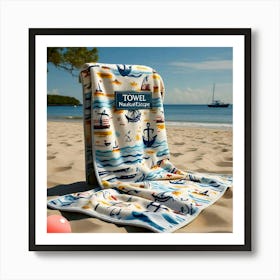 Towel design Nautical escape Art Print