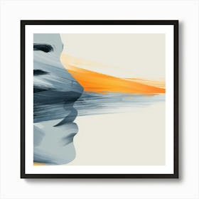 Abstract Of A Woman'S Face Art Print