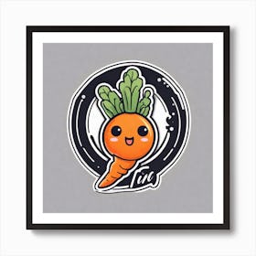 Kawaii Carrot Art Print