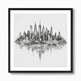 New York City Skyline 102 Art Print