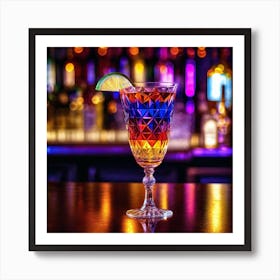 Colorful Drink In A Bar Art Print