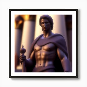 Statue Of Saturn 2 Art Print