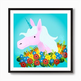 Unicorn Square Art Print