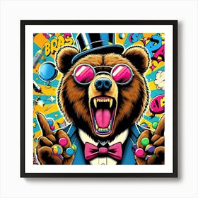 Bear In Tuxedo Art Print