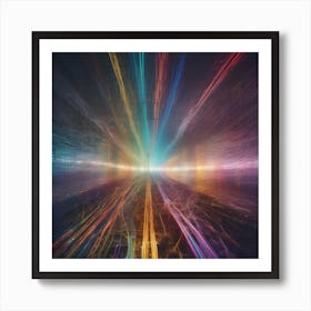 Abstract Light Tunnel Art Print