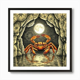 Crab In The Cave 20 Art Print