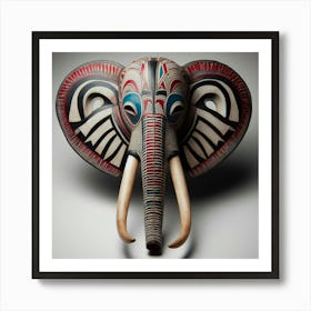 Tribal African Art Elephant 1 Art Print