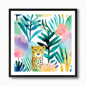 Leopards In The Jungle 08 Art Print