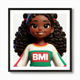 Black Girl With Curly Hair Art Print