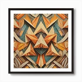 Firefly Beautiful Modern Abstract Detailed Native American Tribal Pattern And Symbols With Uniformed (16) Art Print