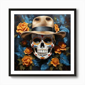 Day Of The Dead Skull 4 Art Print