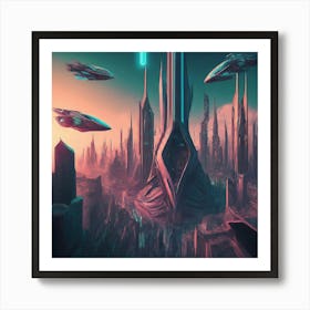 Futuristic City 9 Art Print