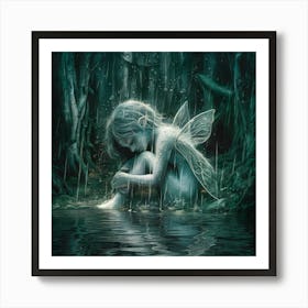 Fairy In The Rain Art Print