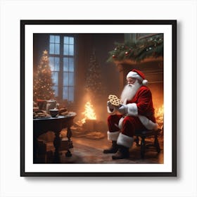 Christmas Santa 14 Art Print