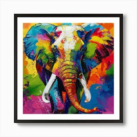 Elephant Painting 23 Art Print