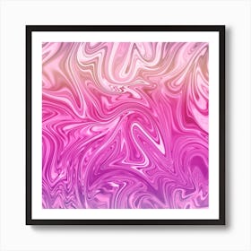 Rainbow Liquid Marble Art Print