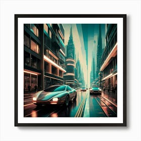 Futuristic City 13 Art Print