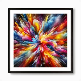 Abstract Colorful Explosion Art Print