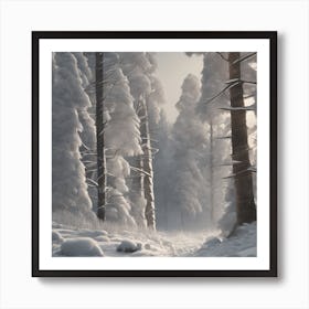 Snowy Forest 14 Art Print