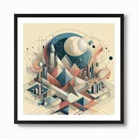 Abstract Cityscape 4 Art Print