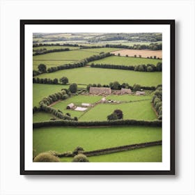 Aerial View Of A Farm 8 Art Print