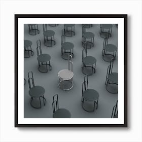 Eka Chair 2 Square Art Print