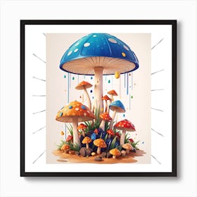 Mushroom Painting Art Print