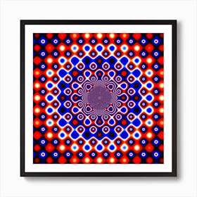 Digital Art Background Red Blue Art Print