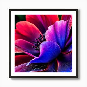 A Photorealistic Close Of A Blooming Flower Art Print