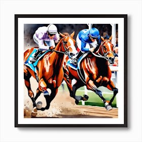 Jockeys Racing 13 Art Print