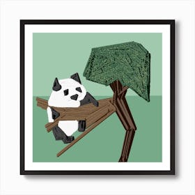 Panda Bear In Tree Art Print