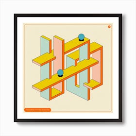 Impossible Geometrics 29 Square Art Print