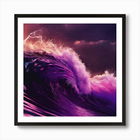 Purple Wave Art Print