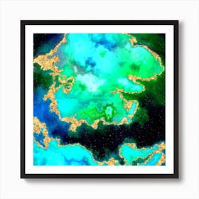 100 Nebulas in Space with Stars Abstract n.045 Art Print