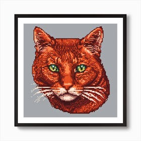 Pixel Cat 5 Art Print